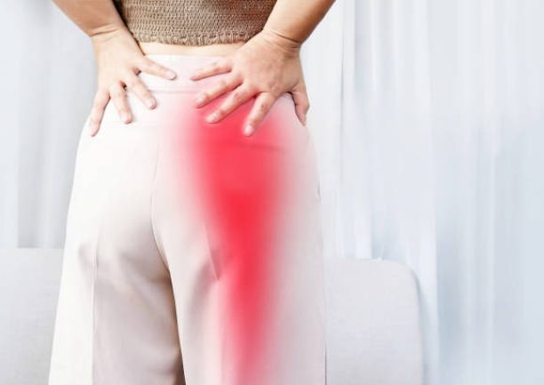 istockphoto-1446805834-612×612 Sciatica Pain concept with woman suffering from buttock pain spreading to down leg